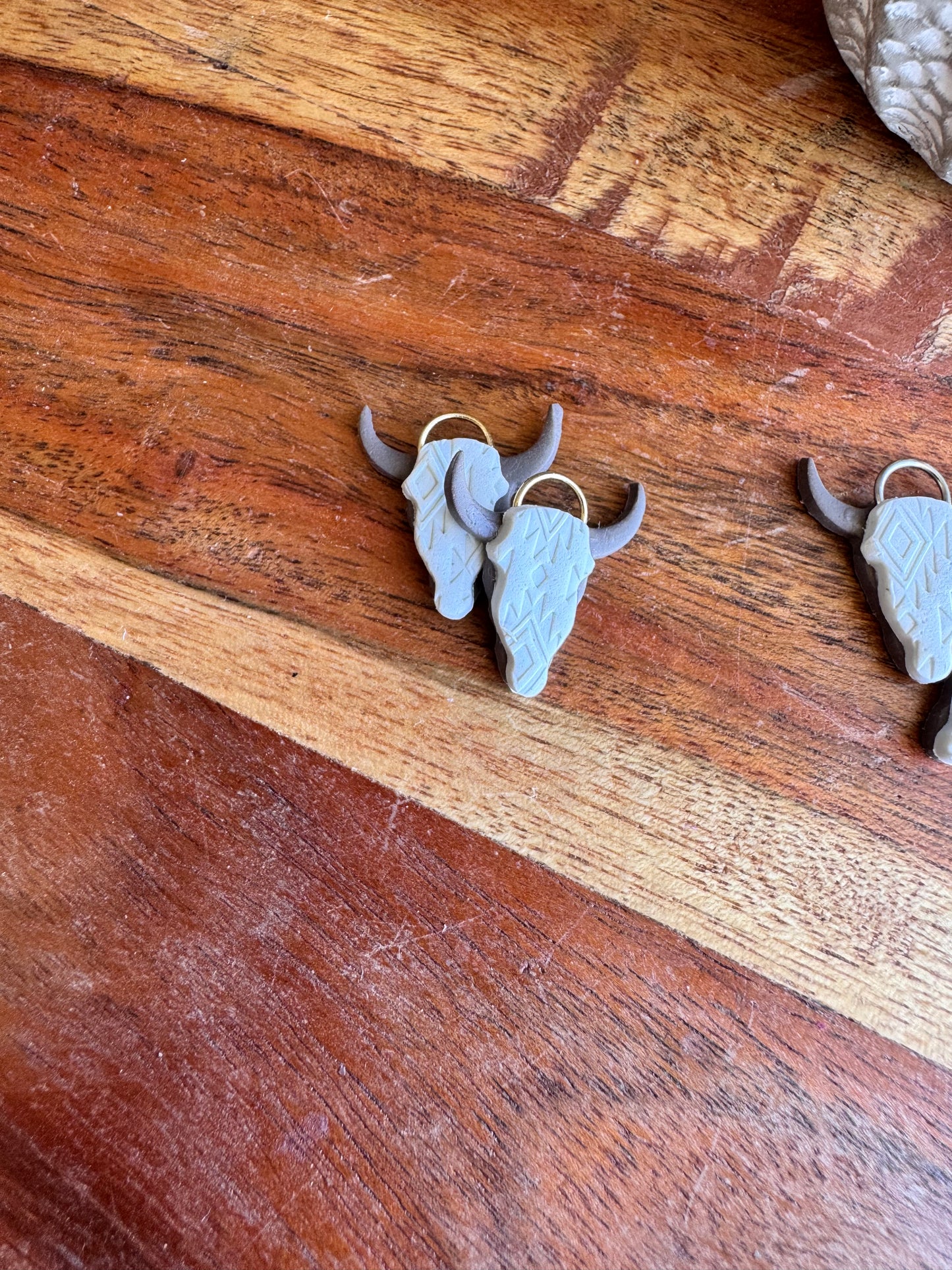 Longhorn Lever Back Hoop Charms