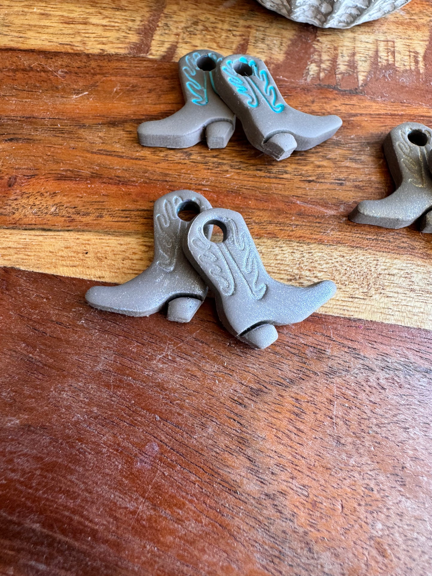 Cowboy Boot Lever Back Hoop Charms