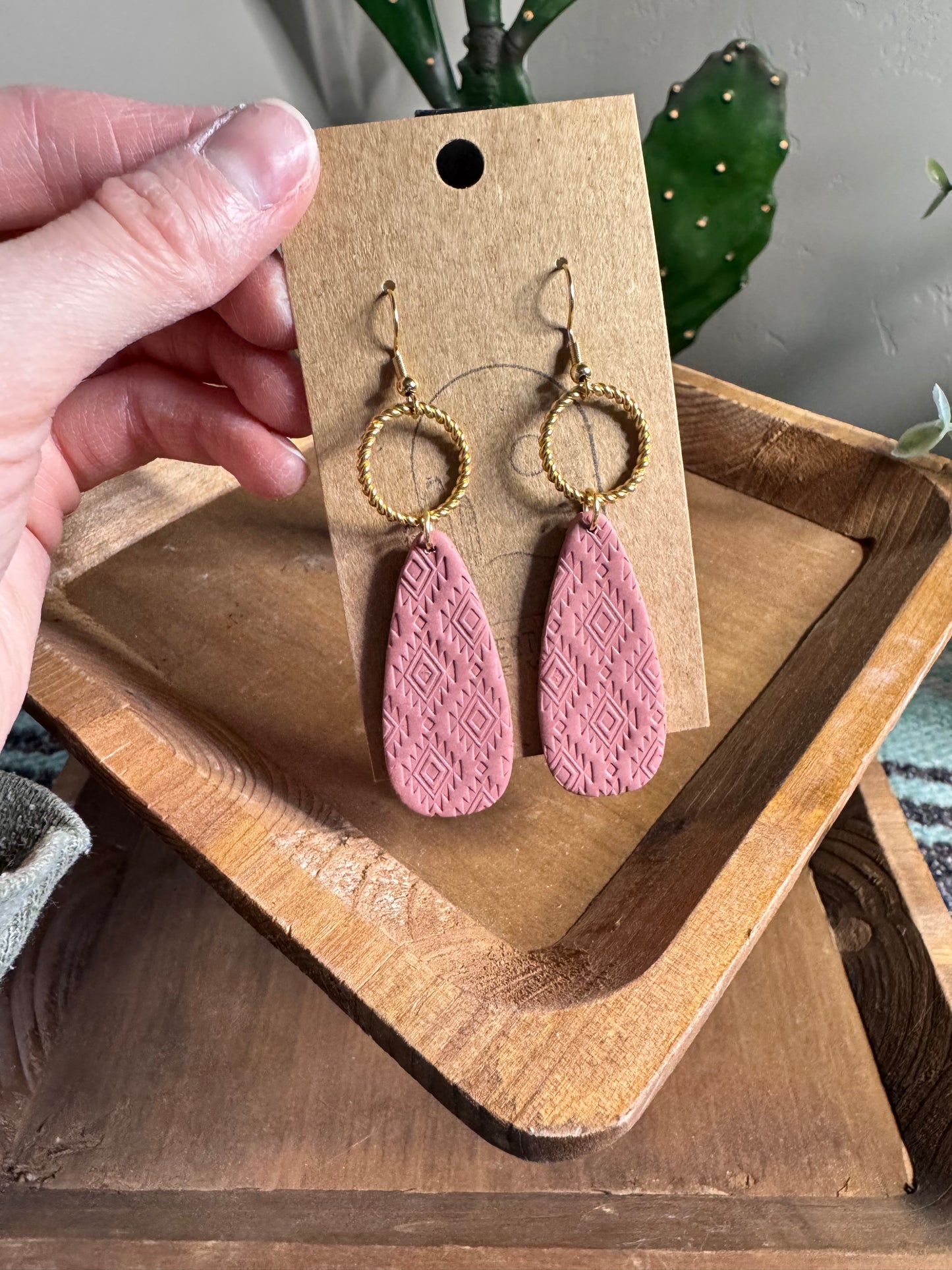 Aztec Teardrop Earrings