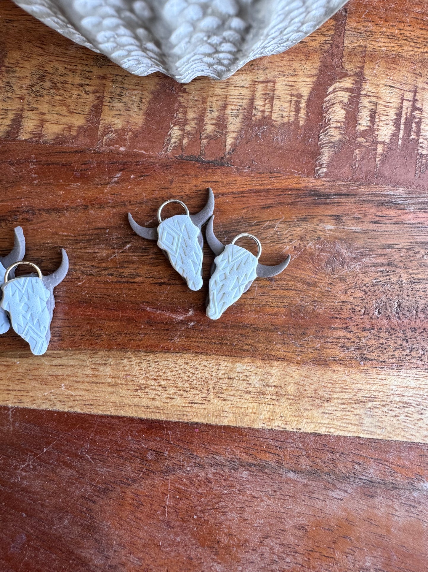 Longhorn Lever Back Hoop Charms