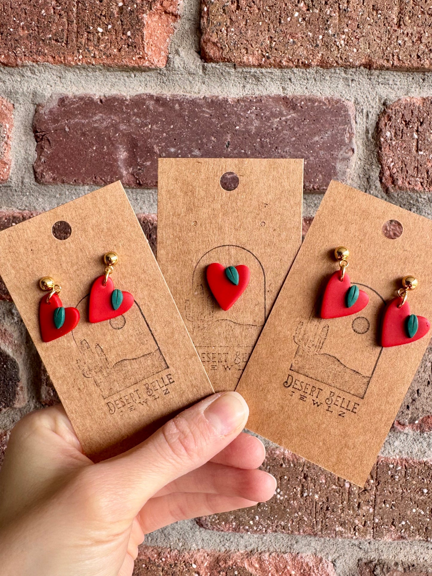 Heart Apple Earrings & Pins