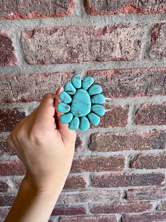 Clay Turquoise Blossom Bangle