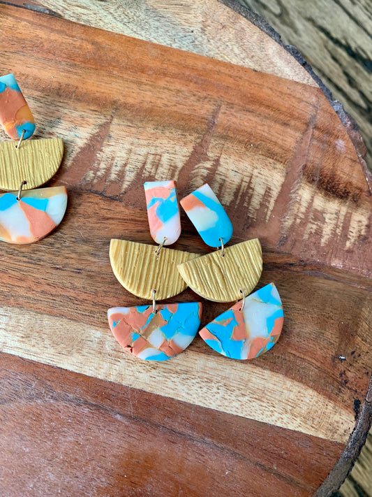 Autumn Marble Earrings