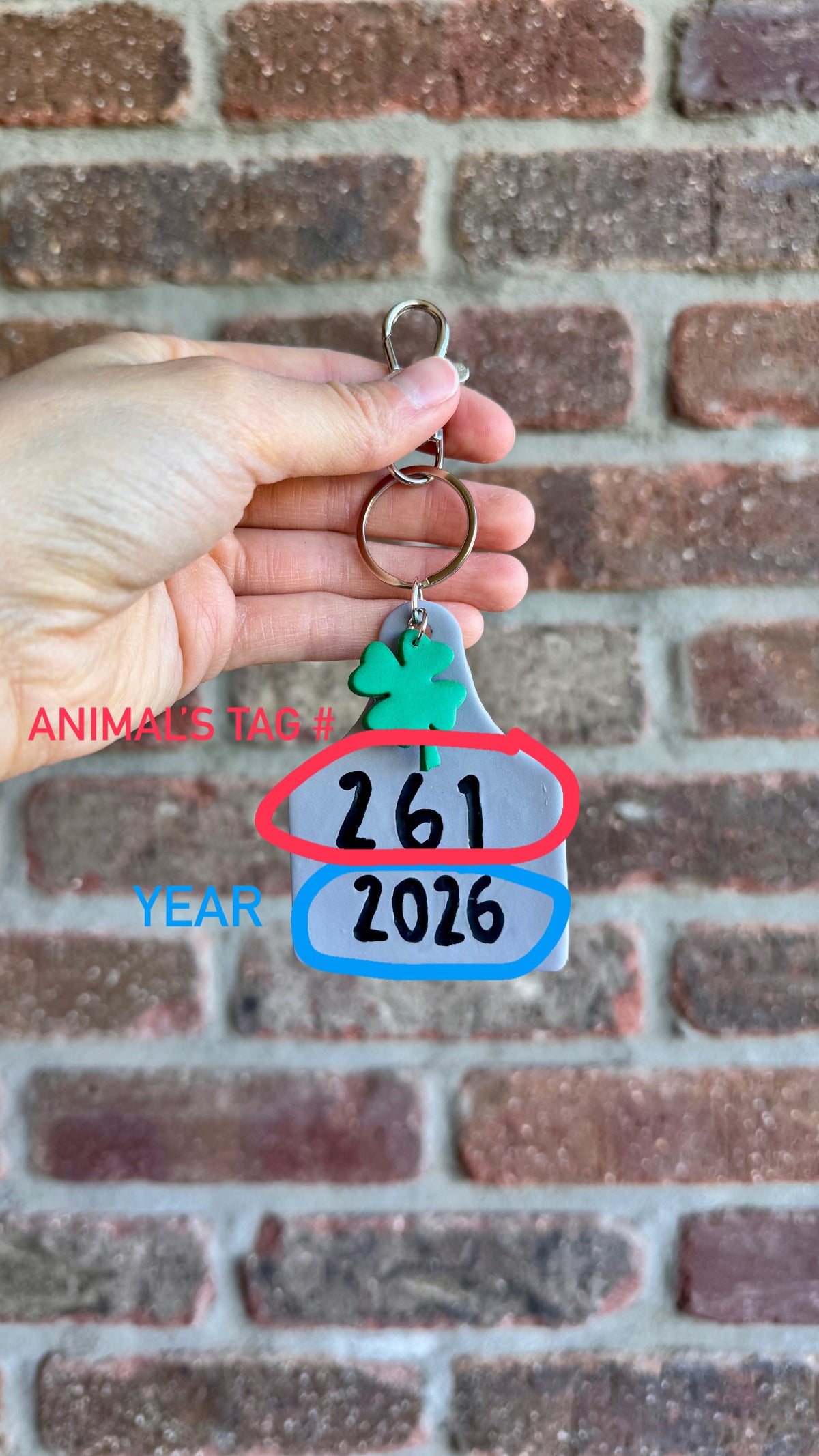 Custom Show Tag Keepsake Keychain