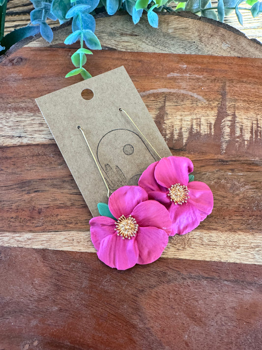 Tropical Flower Earrings