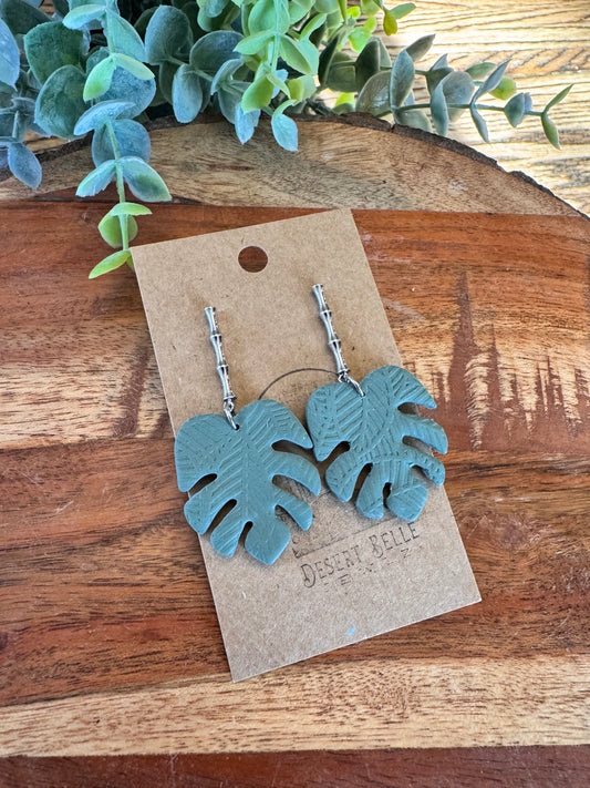 Tropical Leaf Earrings