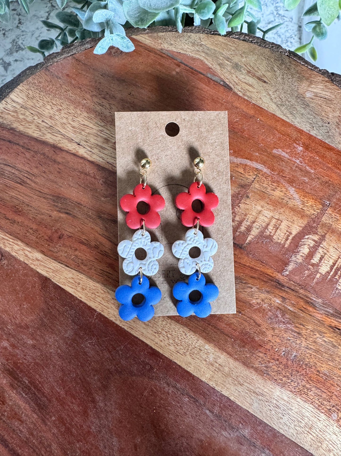 Americana Flower Trio Dangles