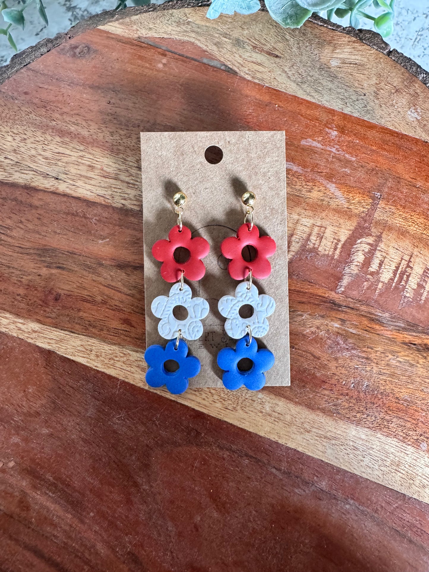 Americana Flower Trio Dangles