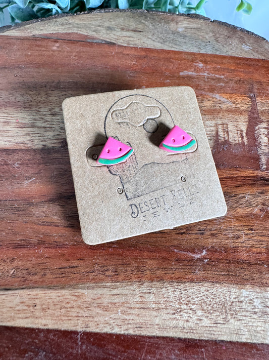 Watermelon Slice Studs