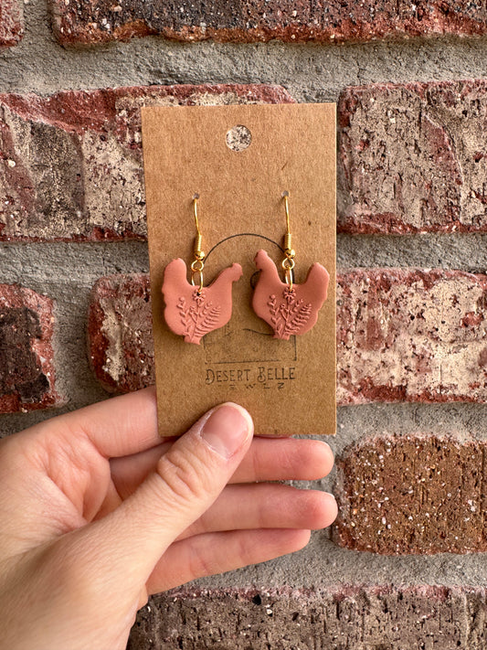 Floral Spray Chicken Dangles