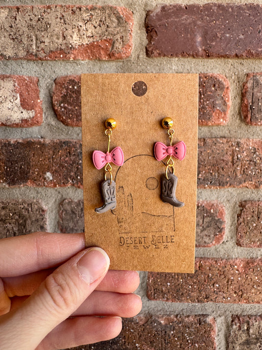 Dainty Boots + Bows Dangles