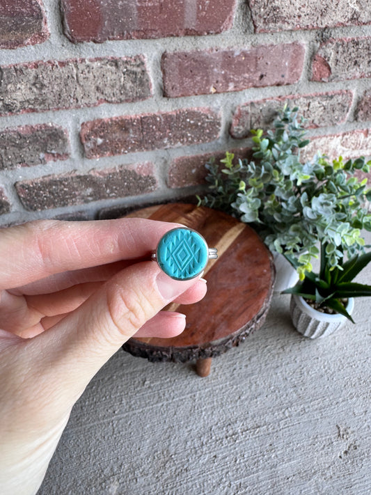 Aztec Texture Ring