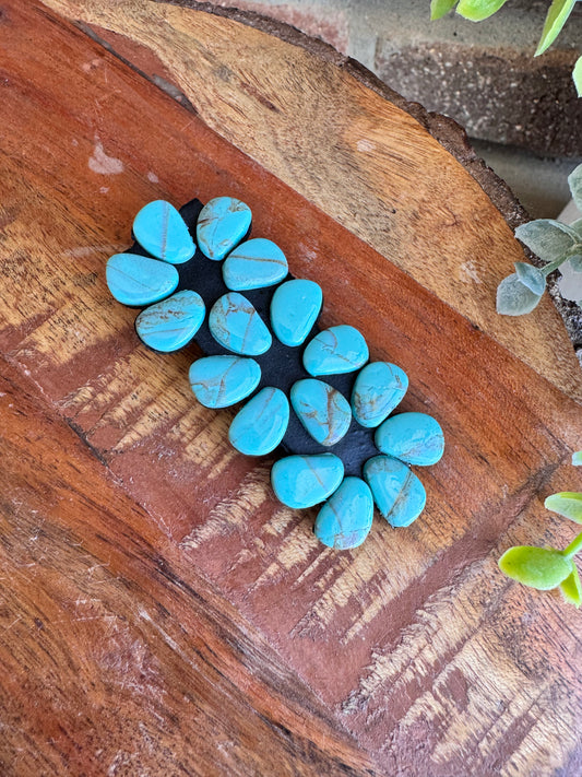 Clay Turquoise Barrettes