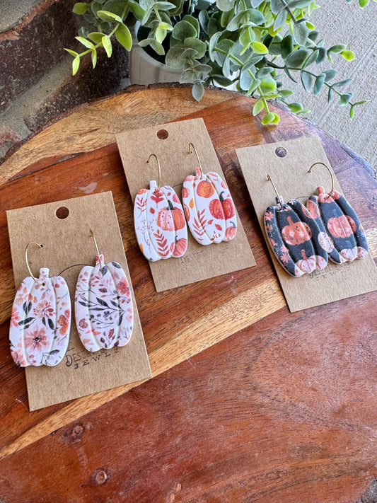 Fall Print Pumpkin Hoops