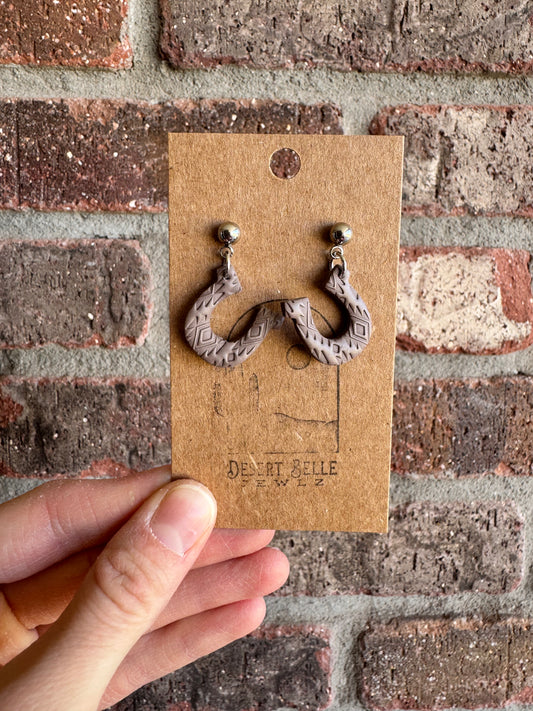 Textured Horseshoe Earrings