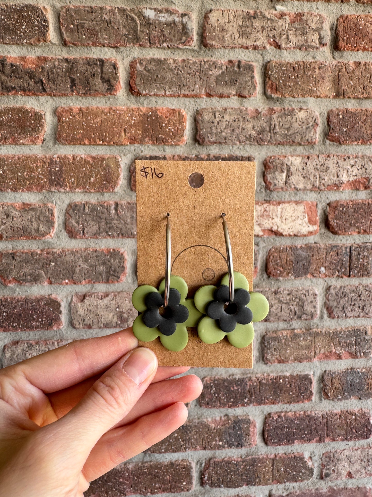 Chunky Flower Hoops