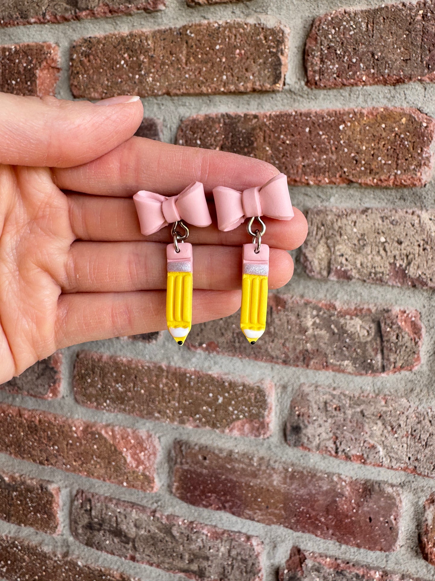 Pencil & Bow Dangles