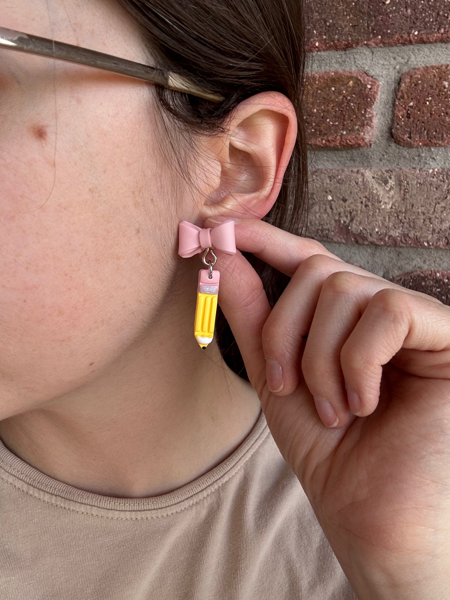 Pencil & Bow Dangles