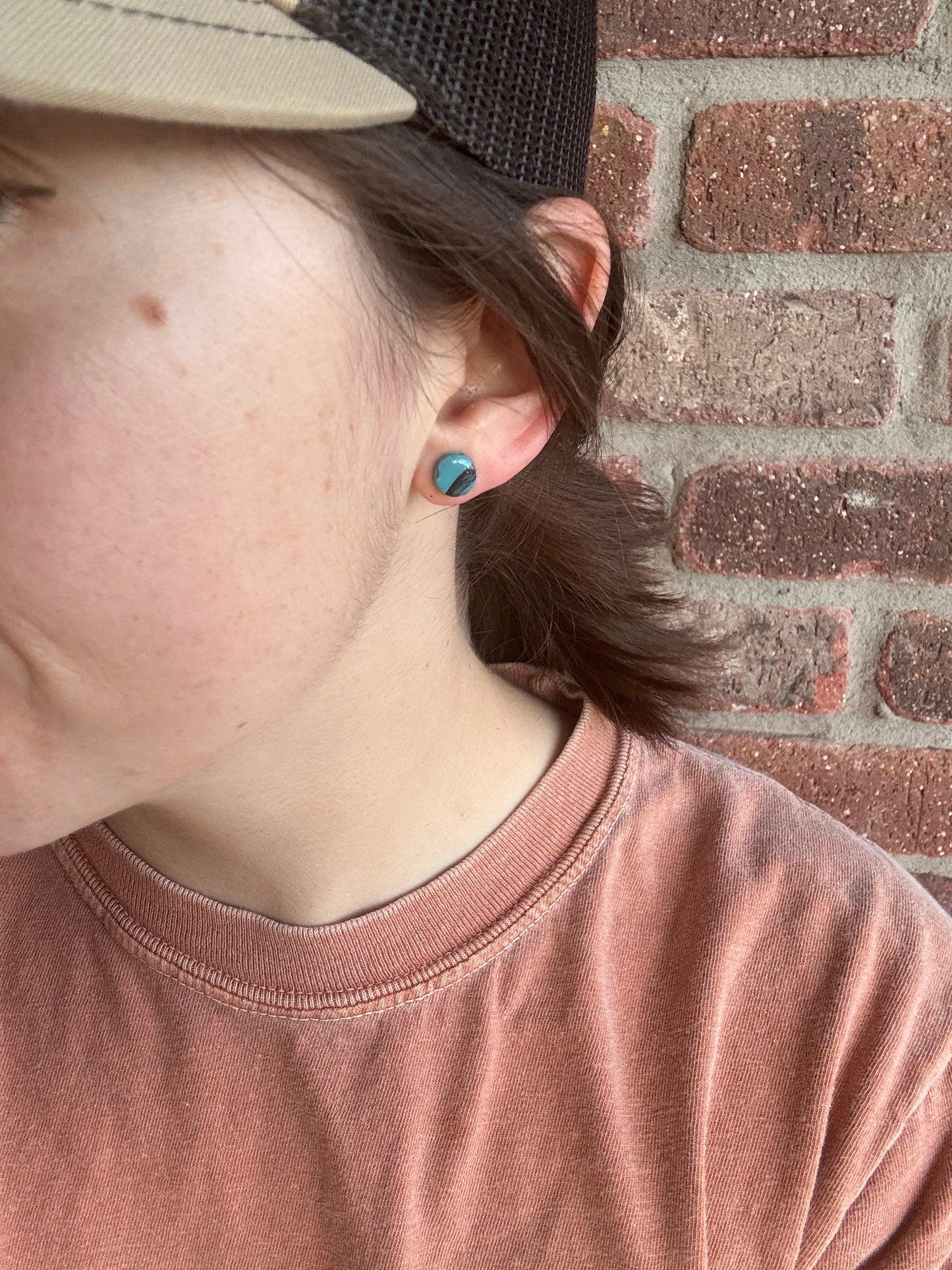 Clay Turquoise Mini Studs