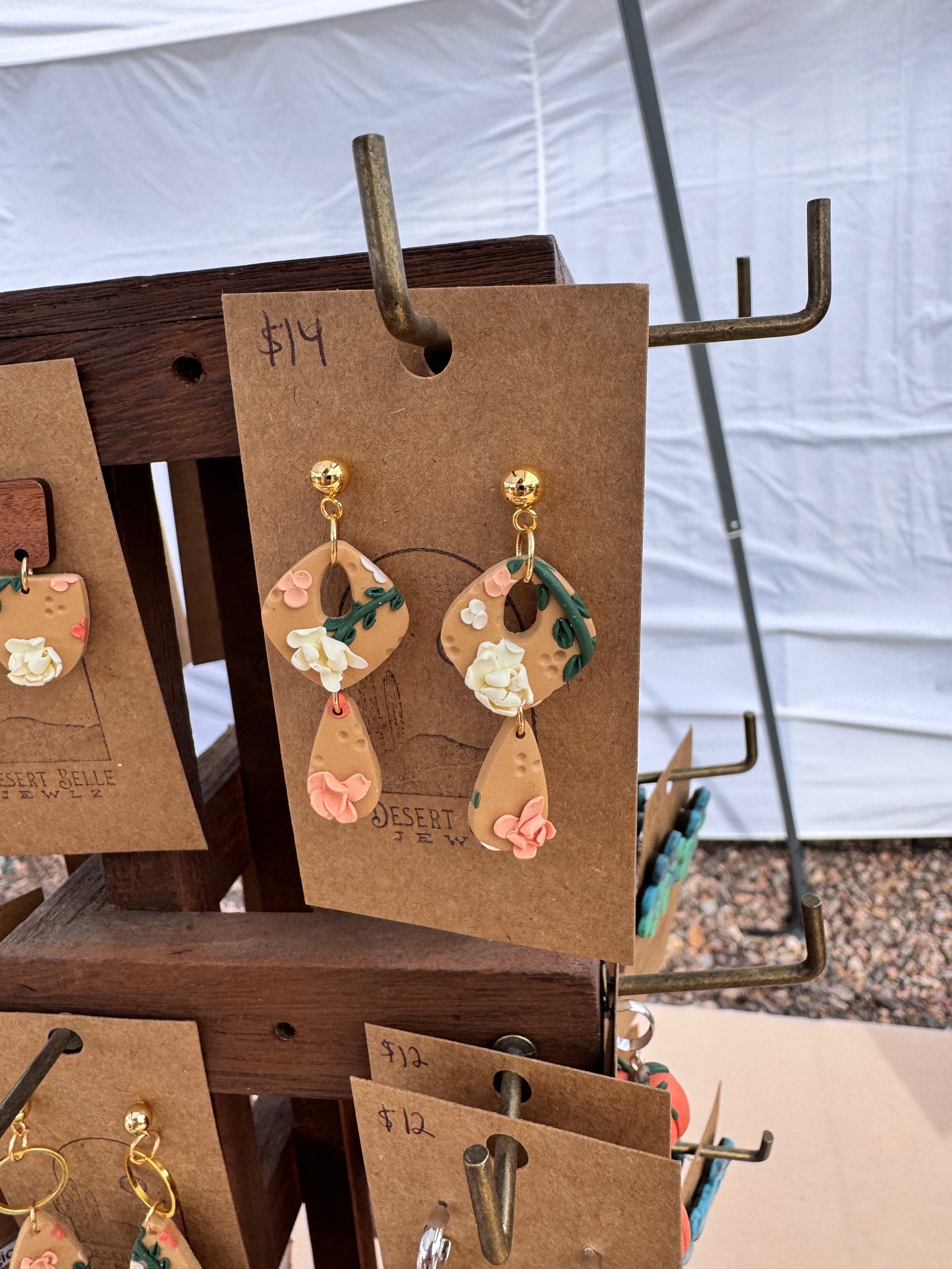 Floral Slab Earrings