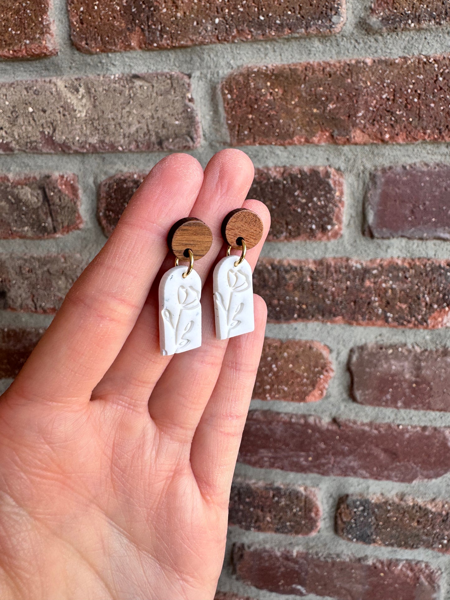 Dainty Floral Arch Earrings