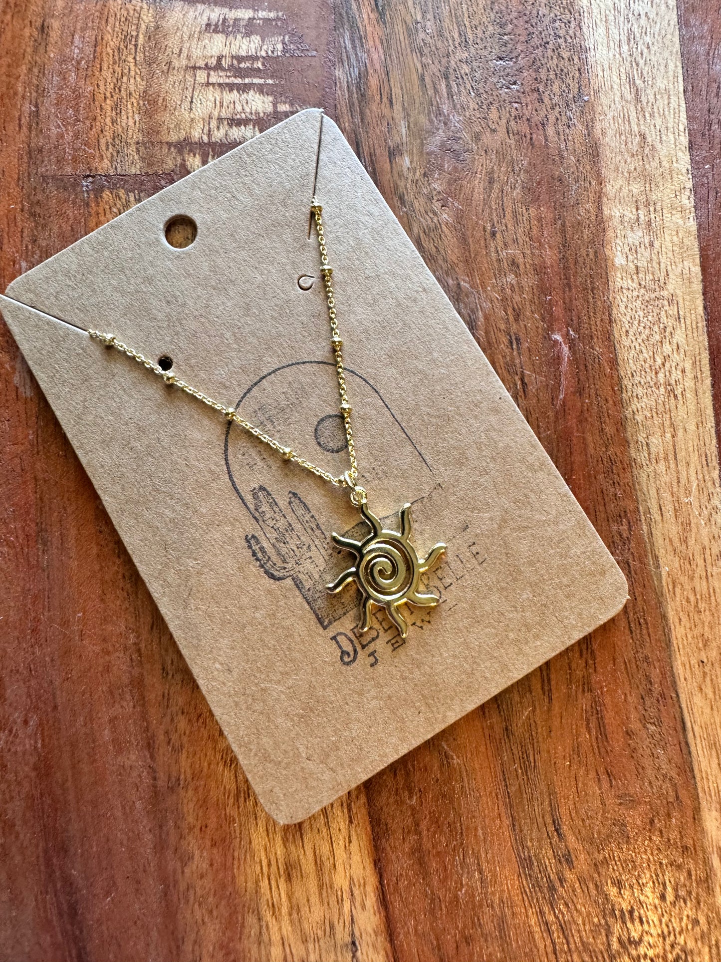 Satellite Bead Chain Sun Necklace