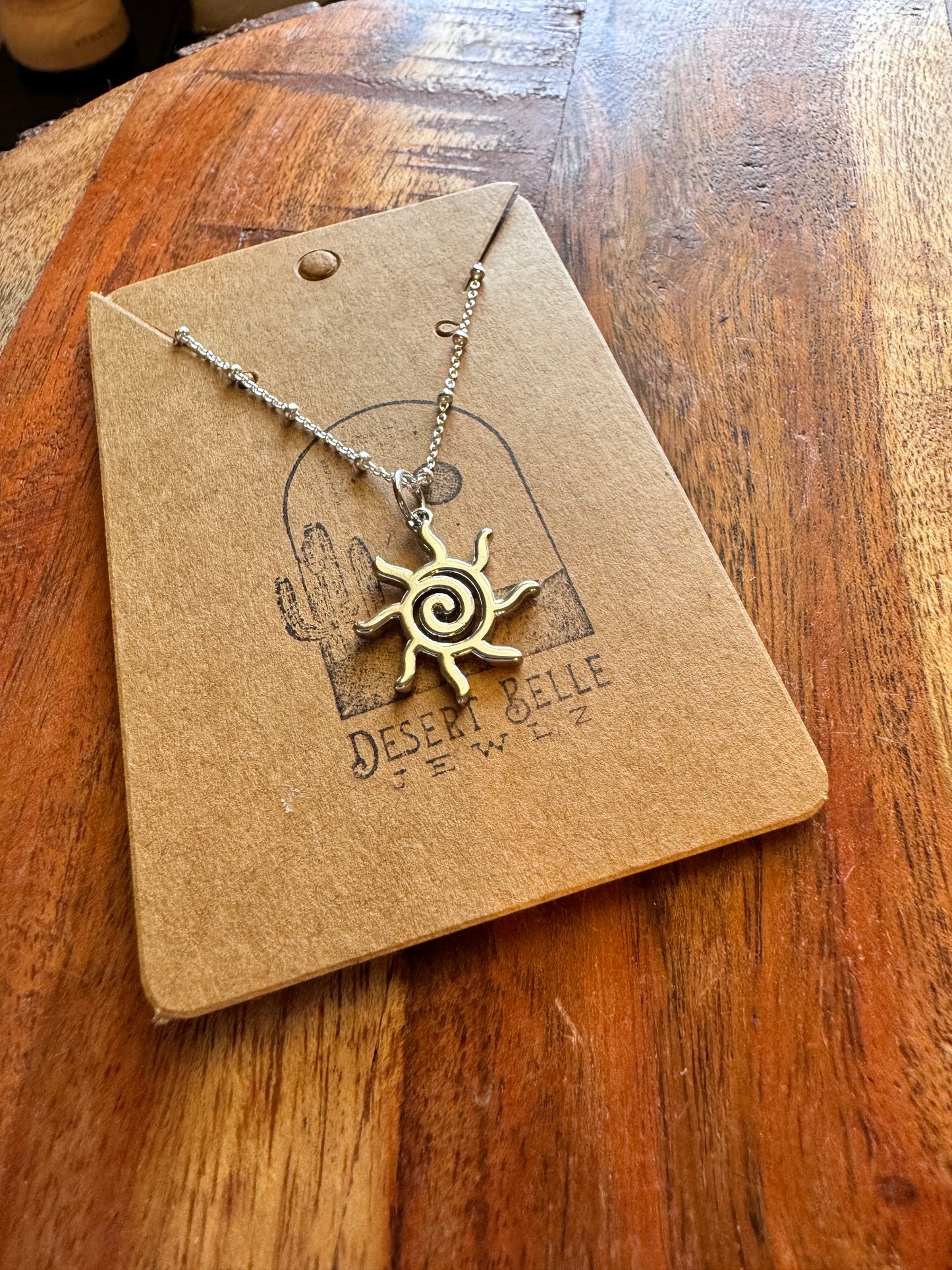 Satellite Bead Chain Sun Necklace