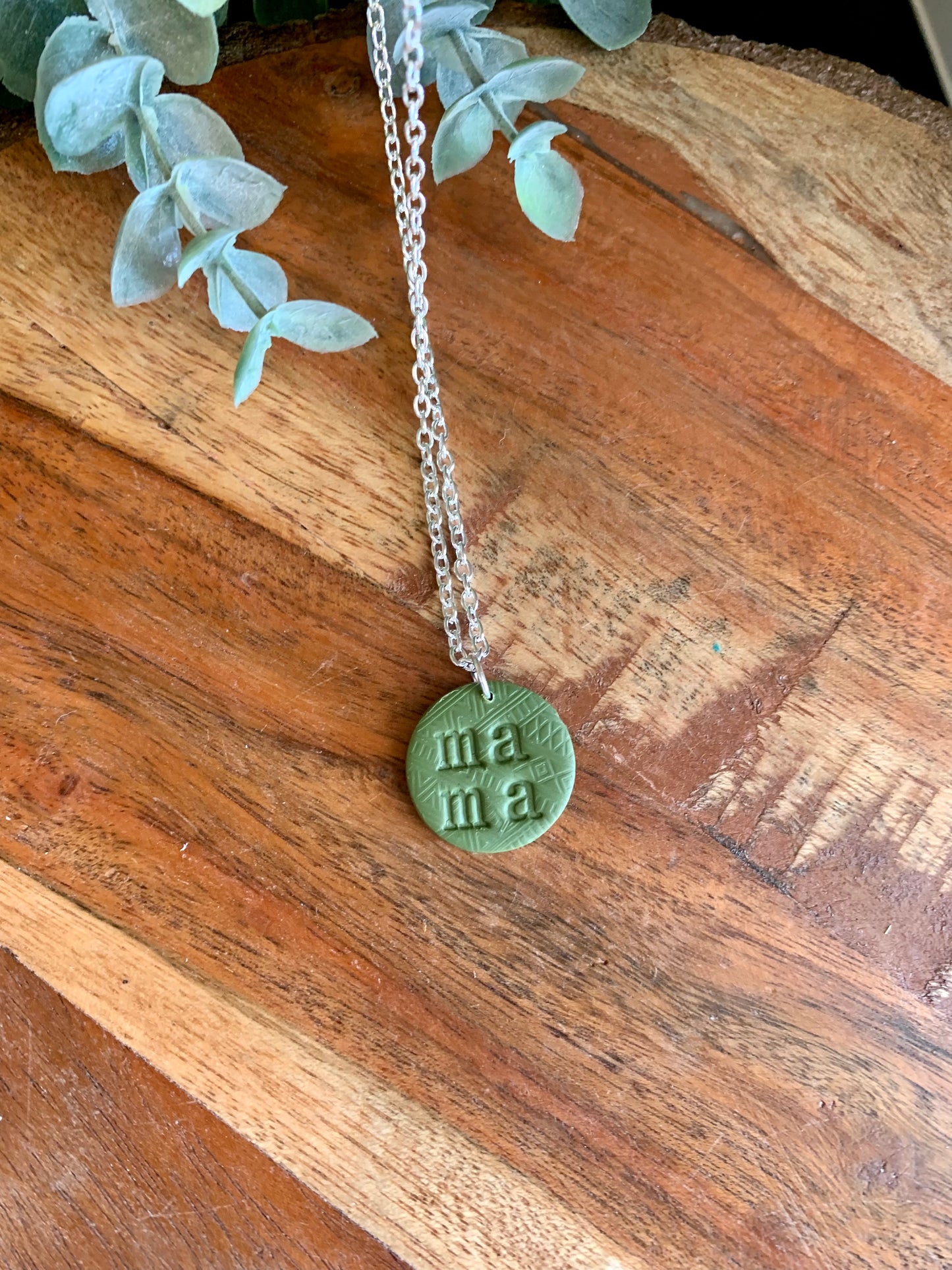 Olive Boho Mama Necklace