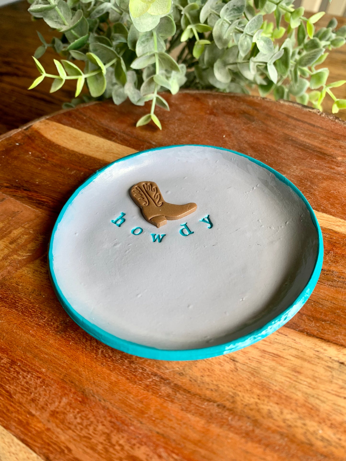 Howdy Boot Ring Dish