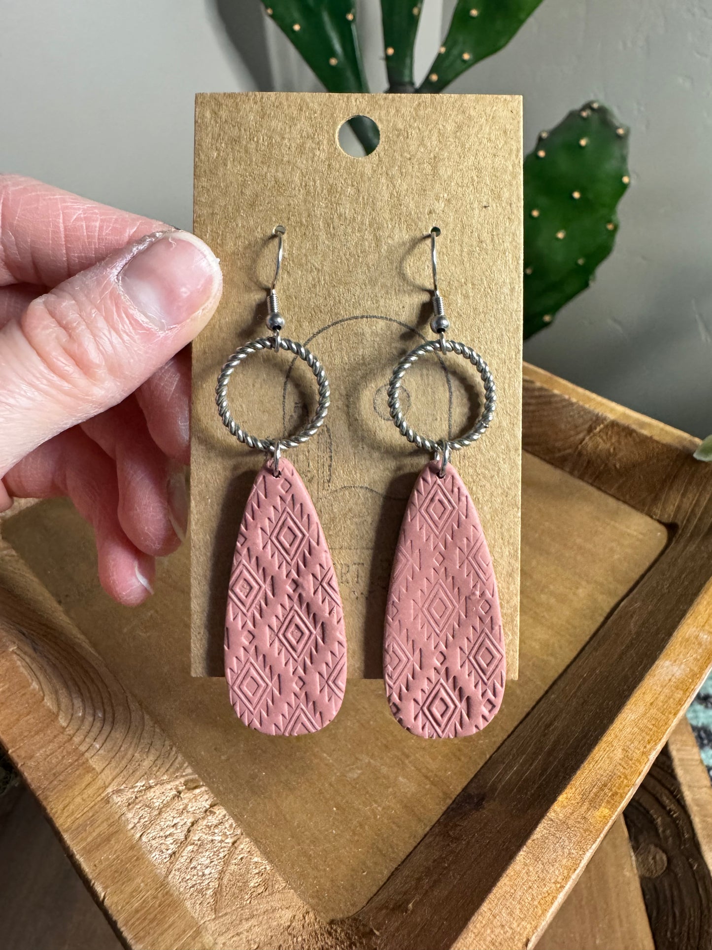 Aztec Teardrop Earrings