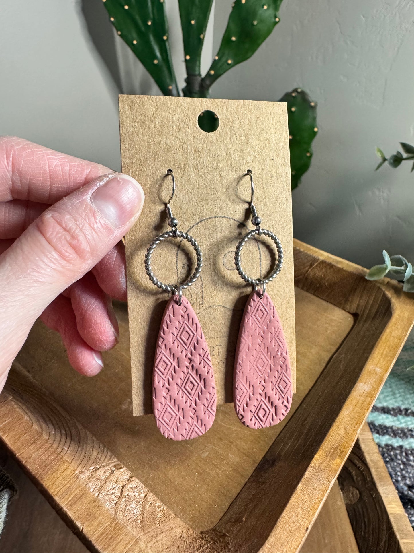 Aztec Teardrop Earrings