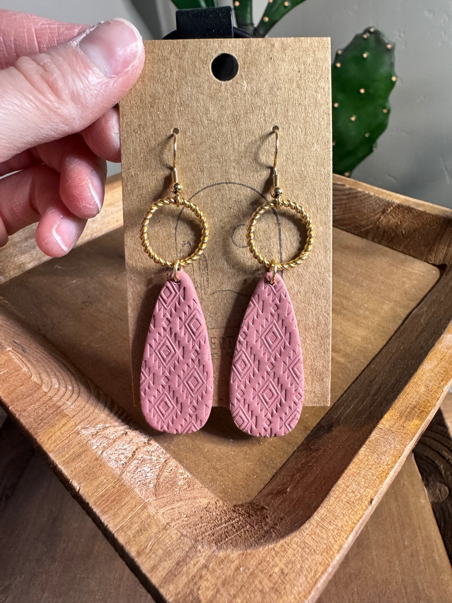 Aztec Teardrop Earrings