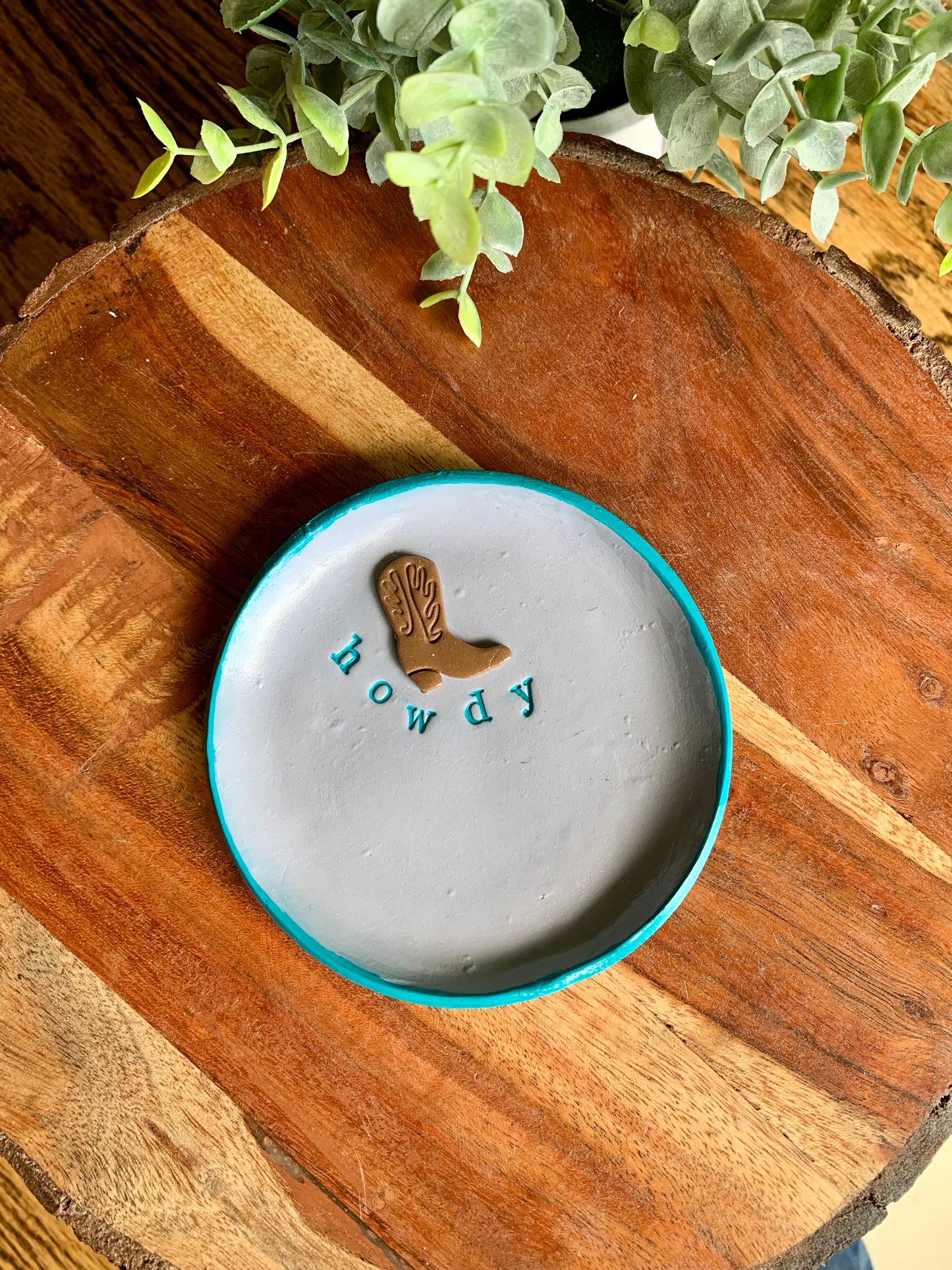 Howdy Boot Ring Dish