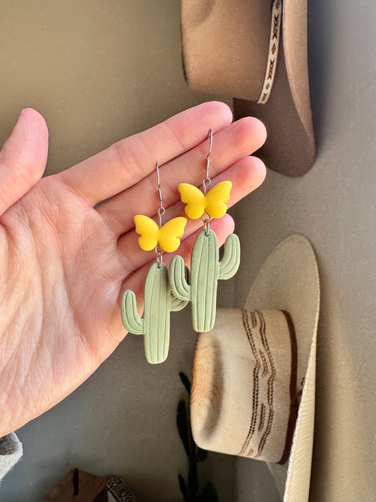 Butterfly + Cactus Dangles