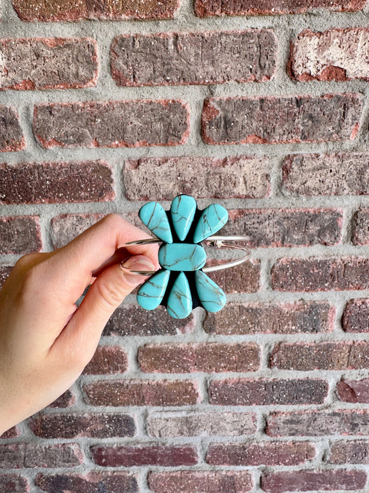 Clay Turquoise Blossom Bangle