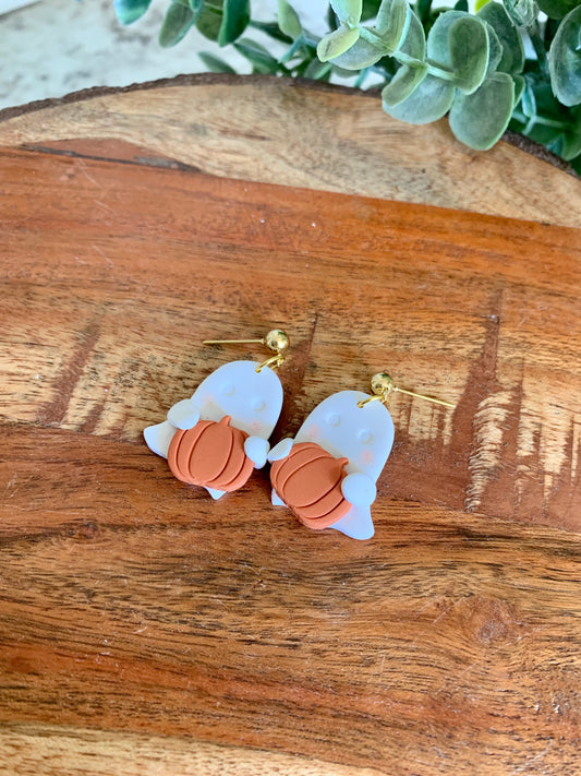 Ghost + Pumpkin Earrings