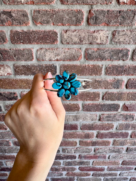 Clay Turquoise Blossom Bangle