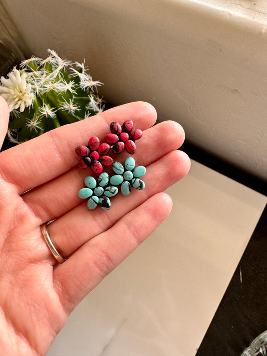 Faux Stone Blossom Studs
