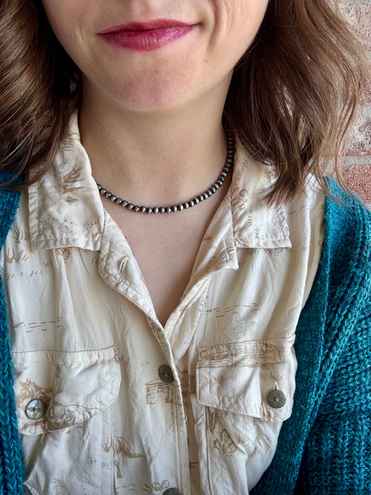 Faux Navajo Pearl Necklace