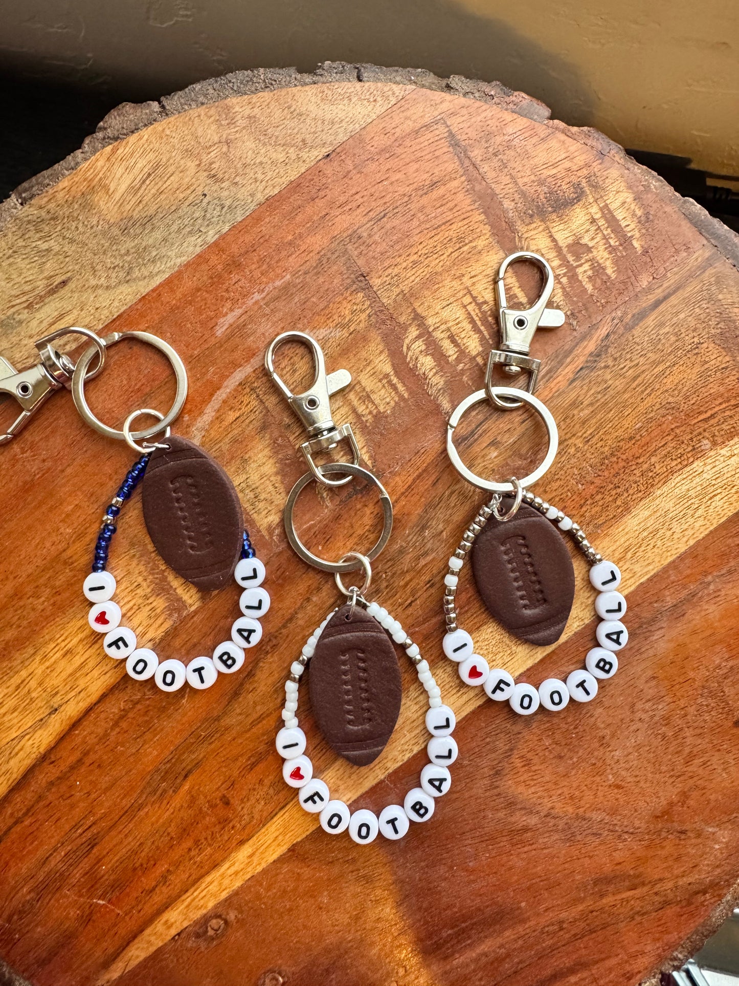 I “heart” Football keychain