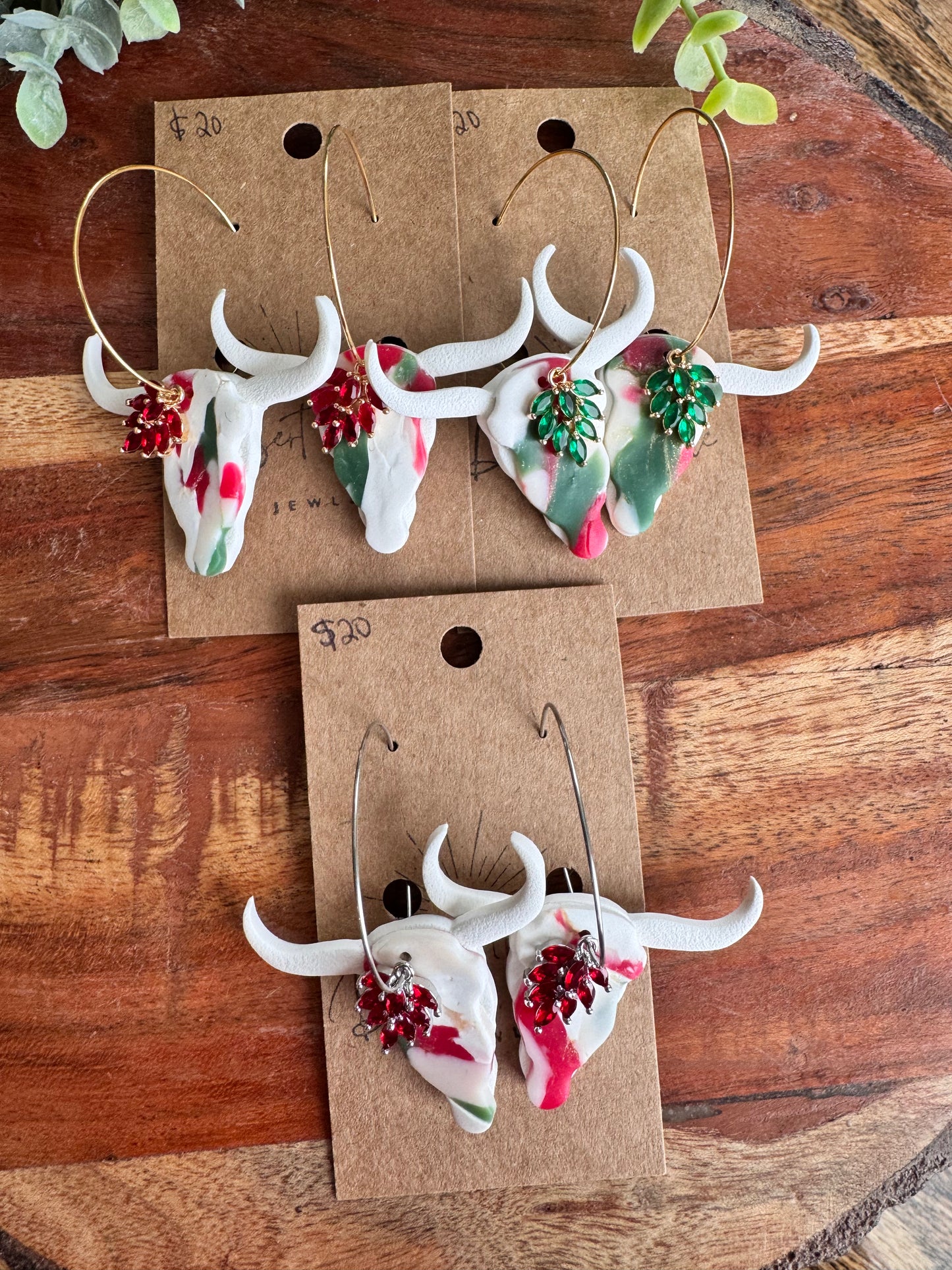 Festive Longhorn Lassie Hoops