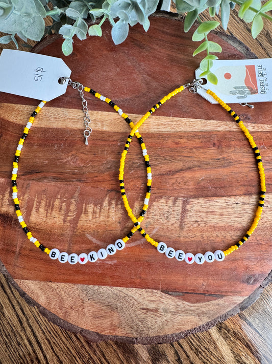 Bee Seed Bead Chokers (Youth Size)