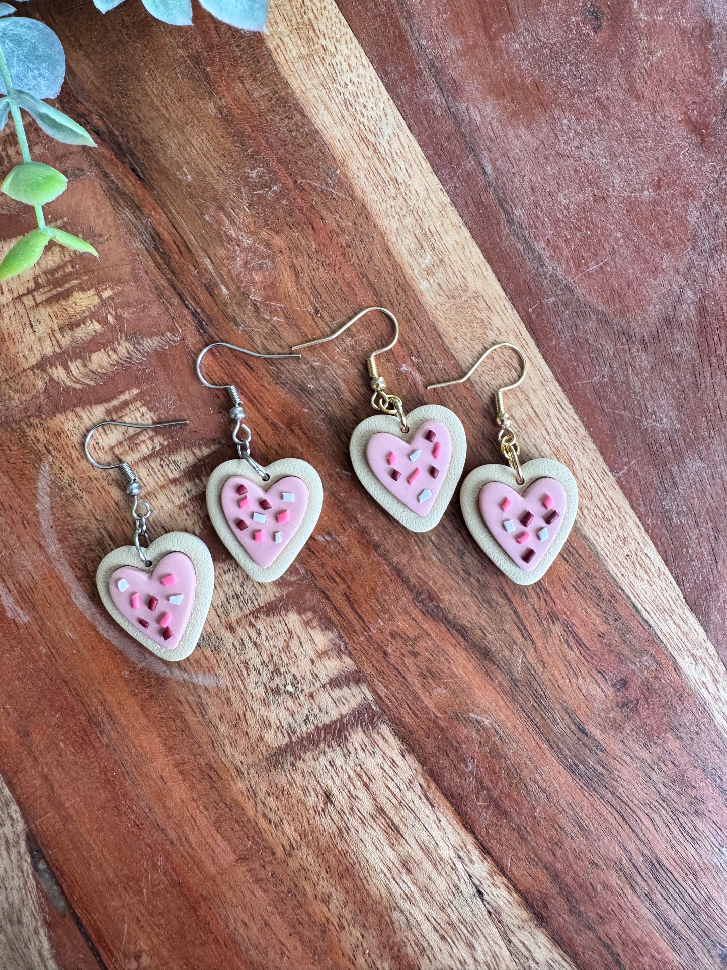 Heart Sugar Cookie Earrings