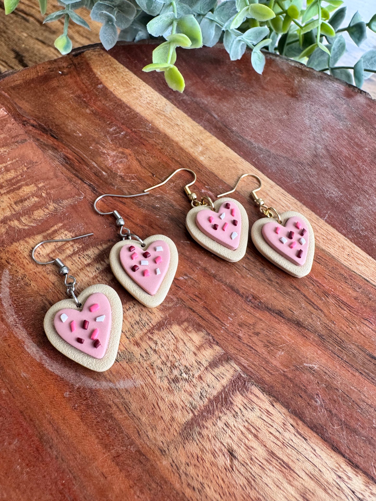 Heart Sugar Cookie Earrings