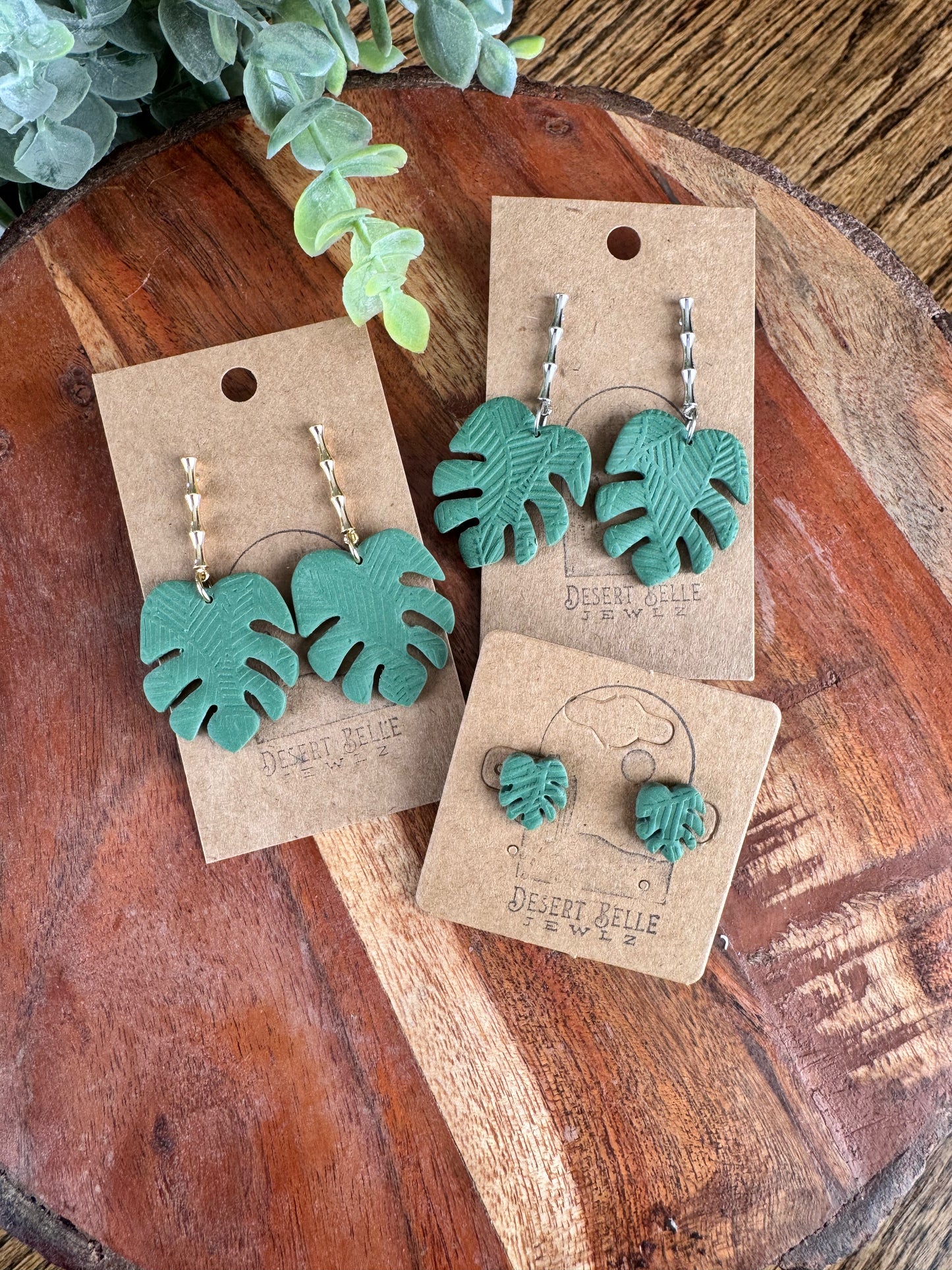 Monstera Leaf Earrings