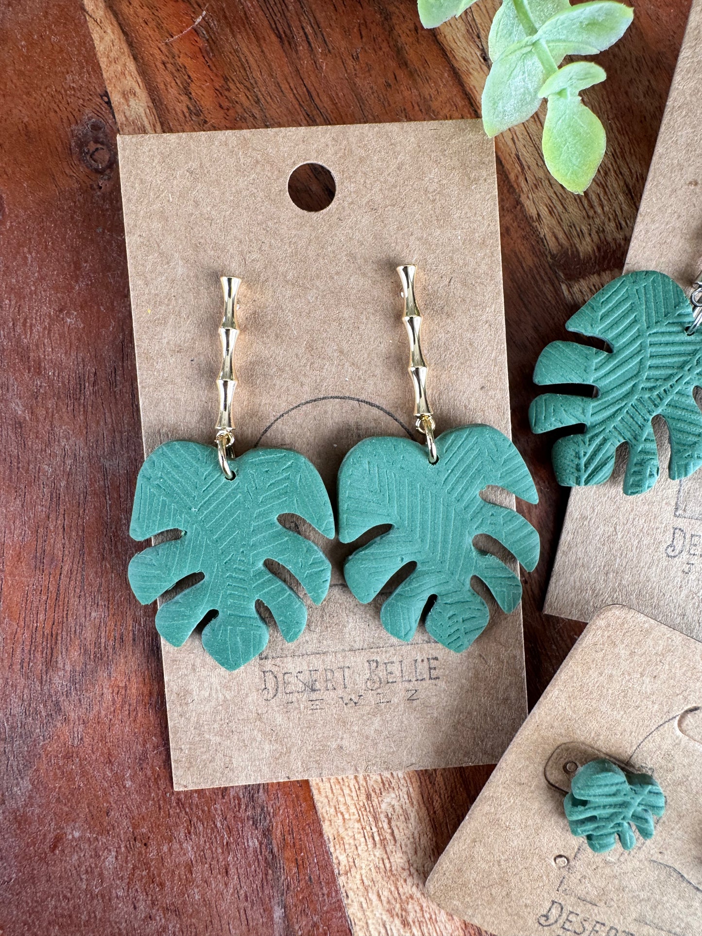 Monstera Leaf Earrings