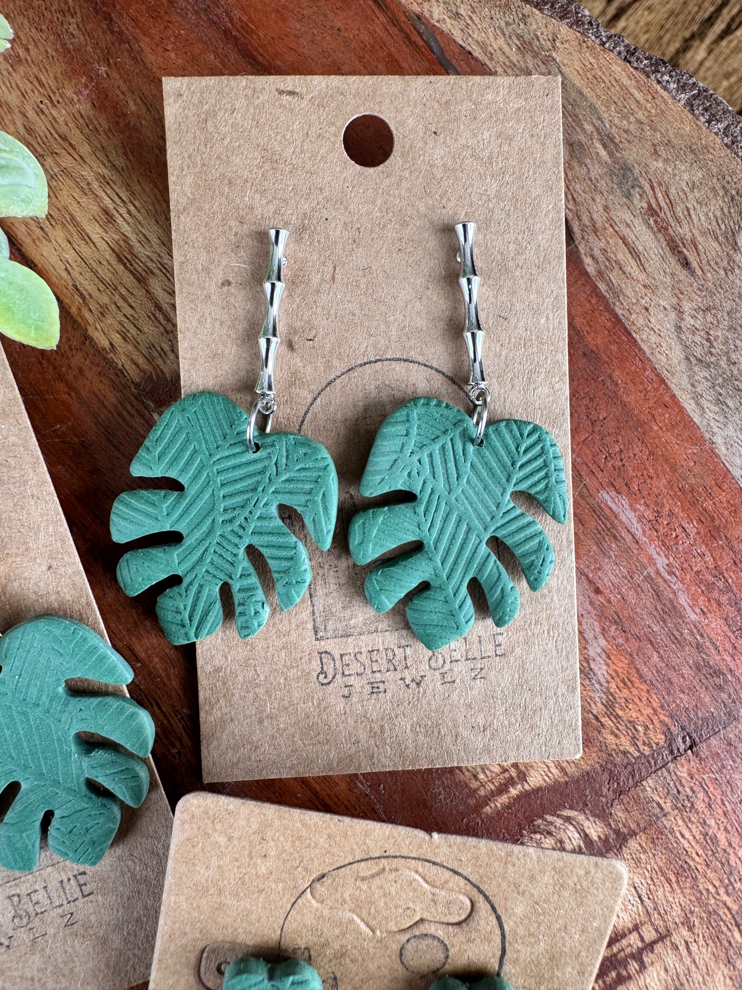 Monstera Leaf Earrings