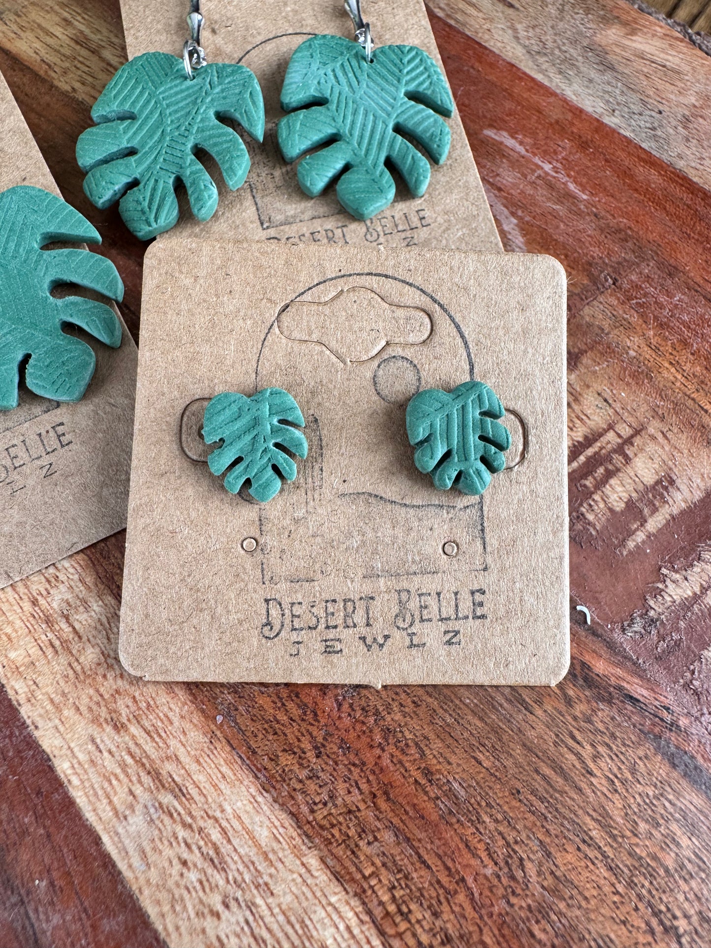 Monstera Leaf Earrings