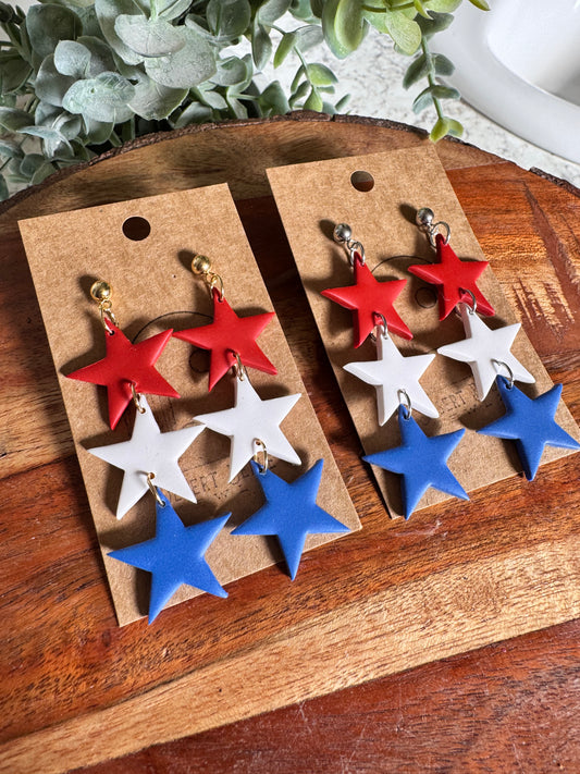 Americana Trio Star Dangles