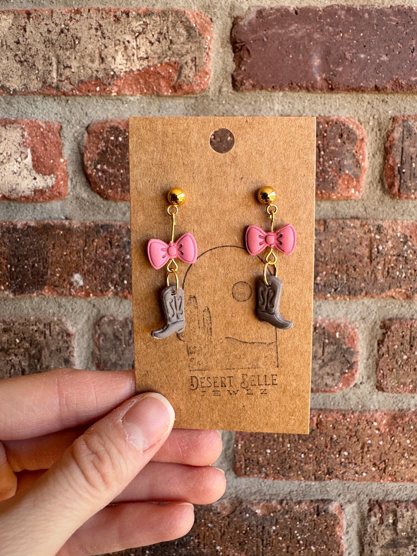 Dainty Boots + Bows Dangles